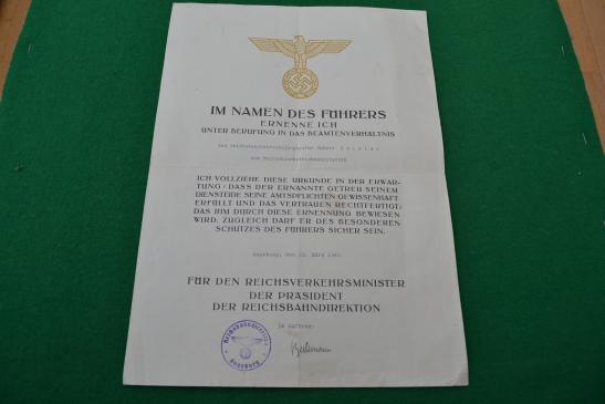 Reichsbahn Promotion Document.