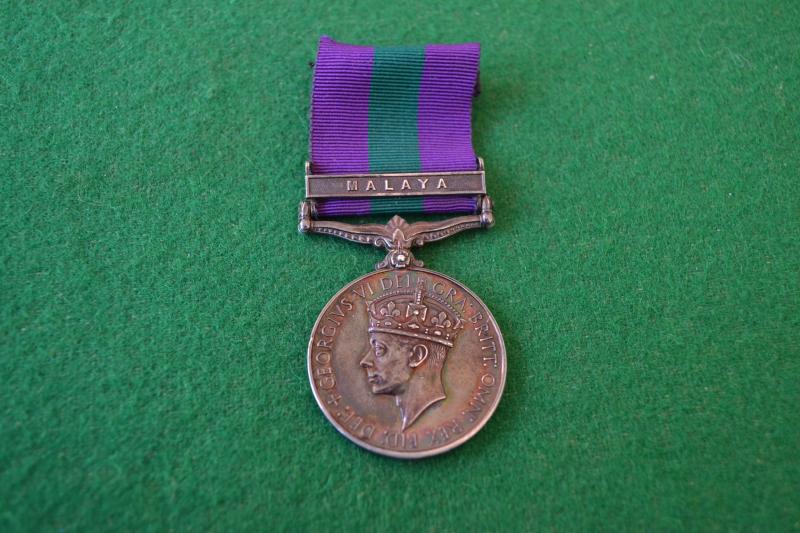 Campaign Service Medal Malaya Bar.