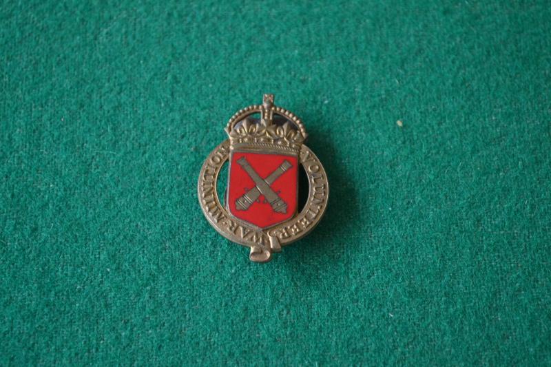 War Munition Volunteer Badge.