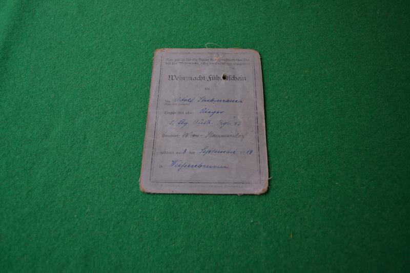 Wehrmacht Driving Licence.