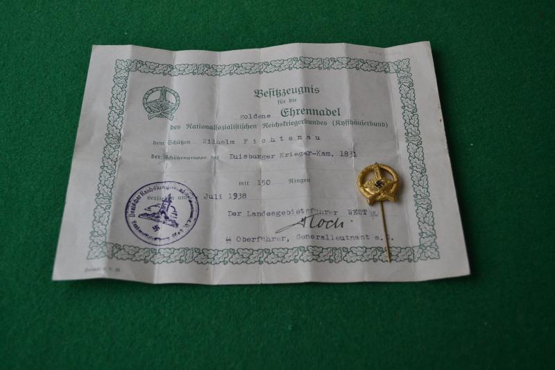 Old Comrades Shooting Badge.