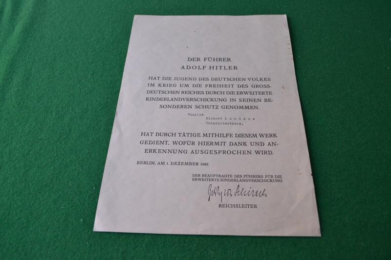 Evacuation Certificate.