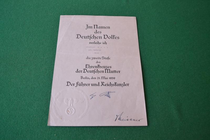 Mothers Cross Citation.